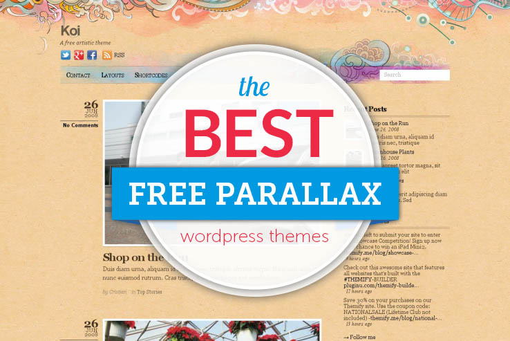 Free Parallax WordPress Themes