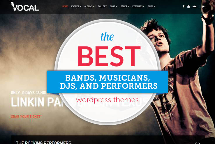 Best Wordpress Themes for Musicians, Bands and Performers